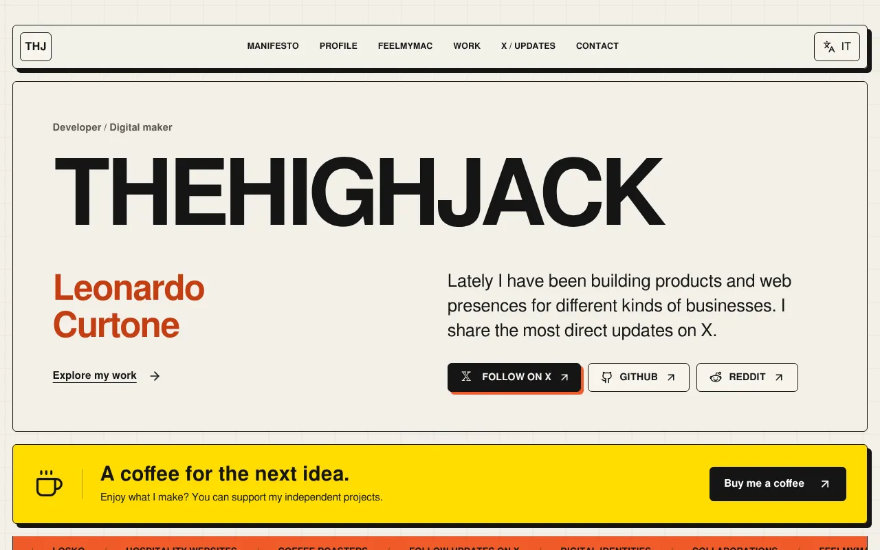 Screenshot of thehighjack.it