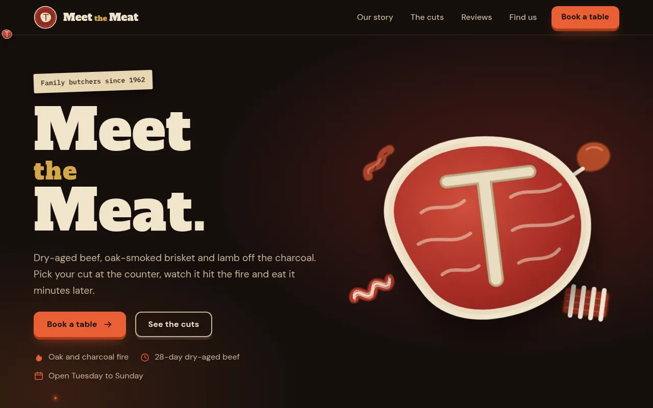 Screenshot of meet-the-meat.netlify.app