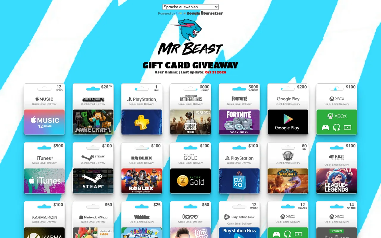 Screenshot of jimmyquizgiveaway.com