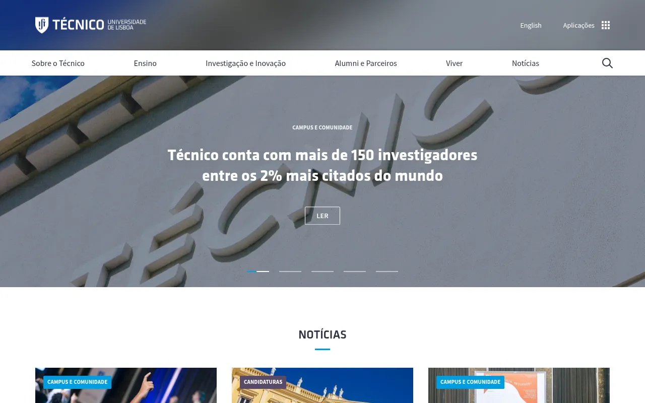 Screenshot of tecnico.ulisboa.pt