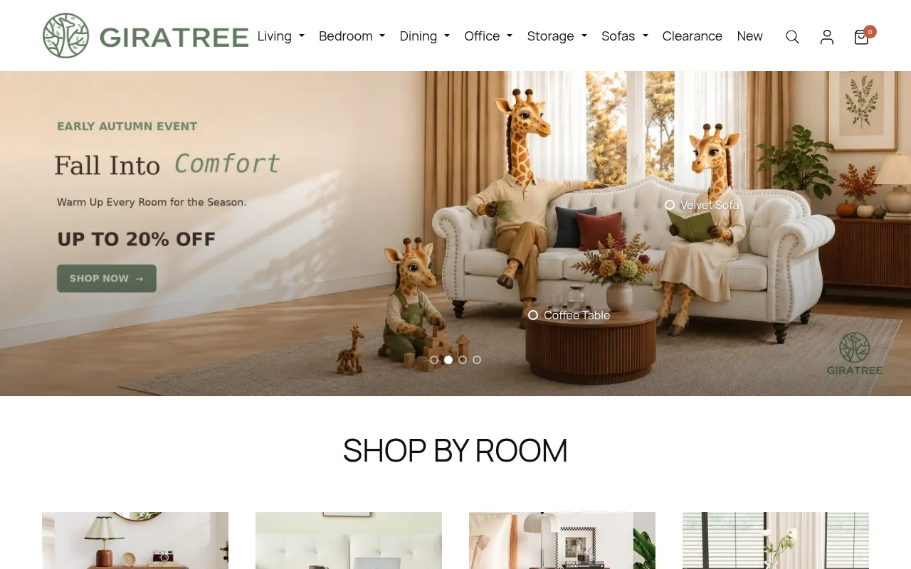 Screenshot of giratree.com