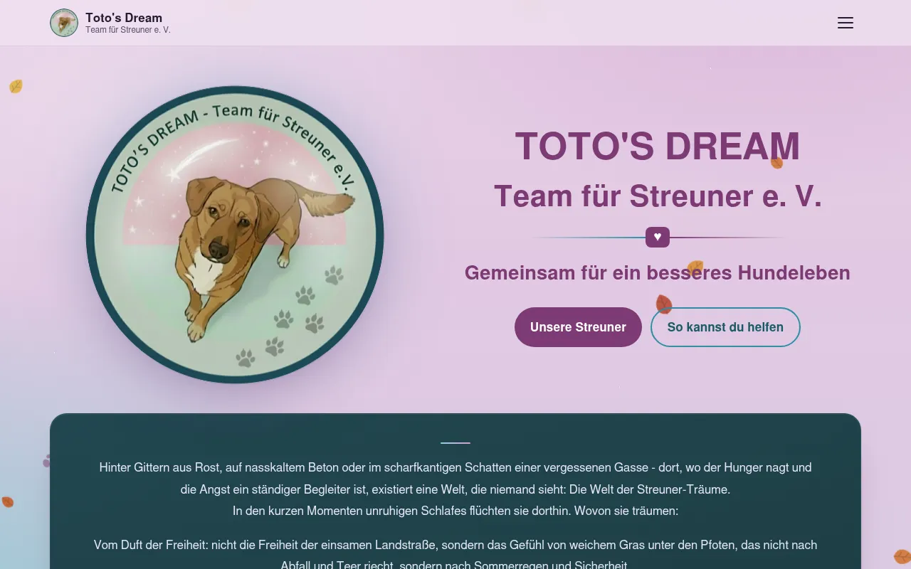 Screenshot of totos-dream.de