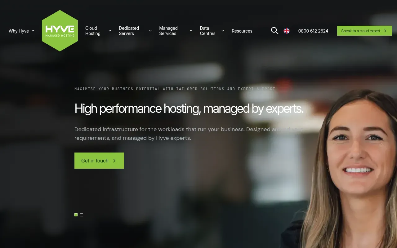 Screenshot of hyve.com