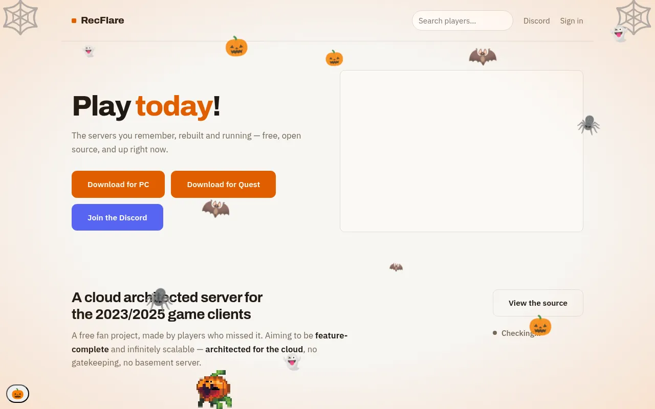 Screenshot of recflare.net
