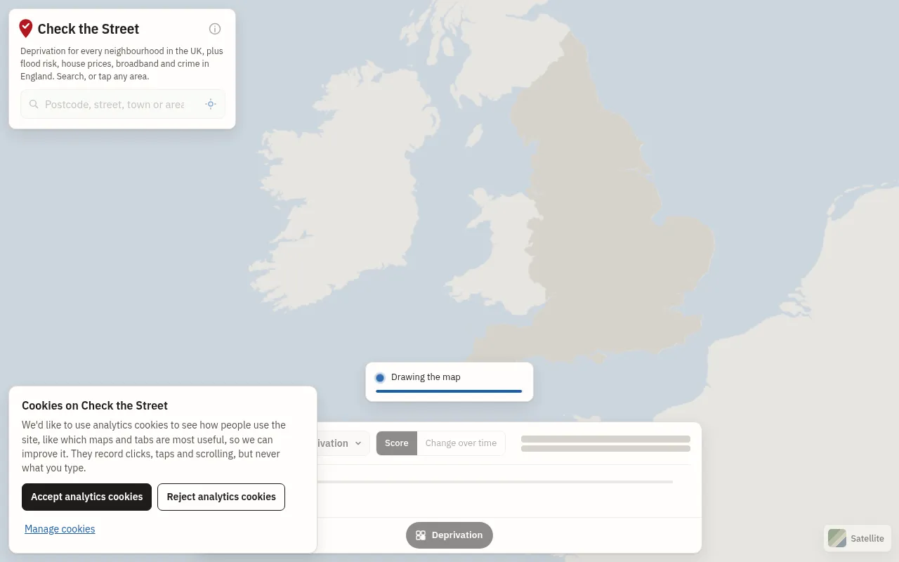 Screenshot of checkthestreet.com
