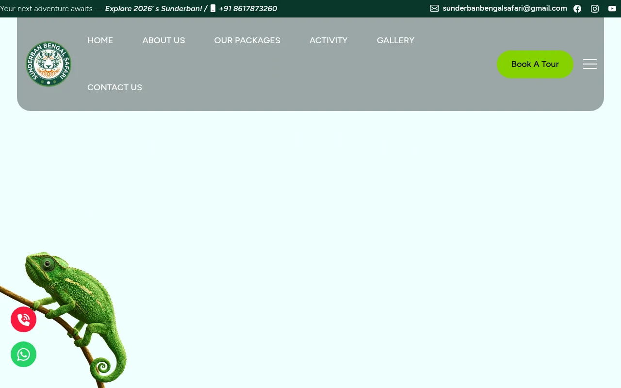 Screenshot of sunderbanbengalsafari.com