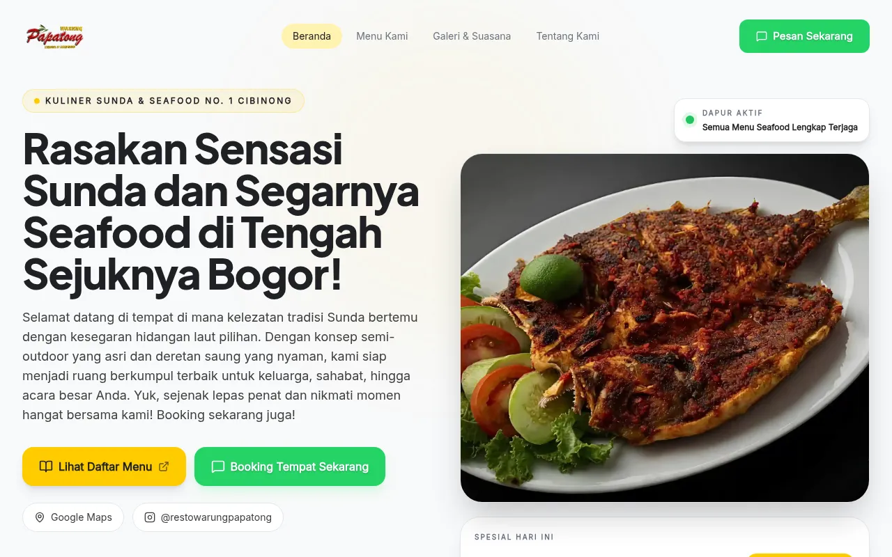 Screenshot of warungpapatong.com