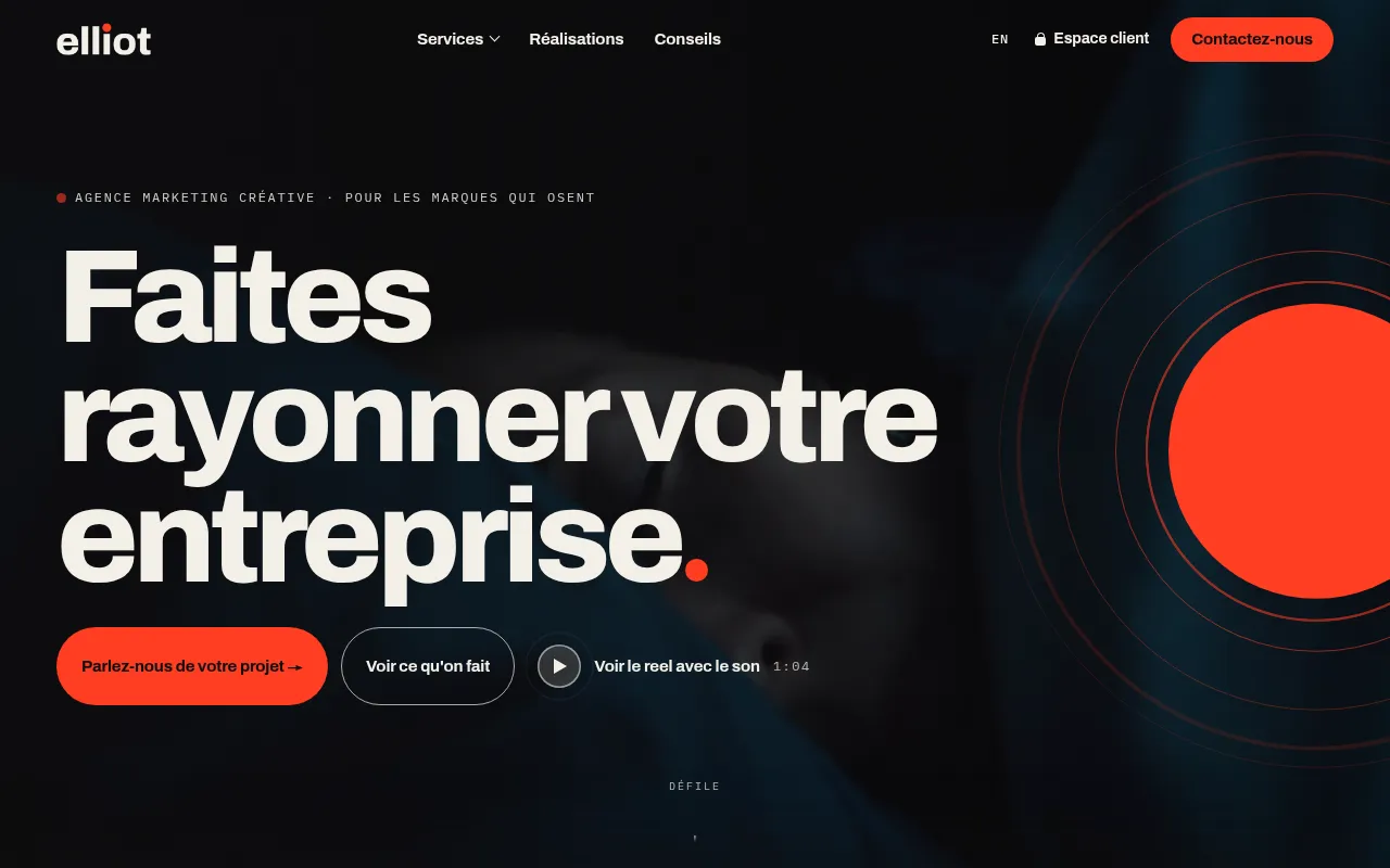 Screenshot of agenceelliot.com