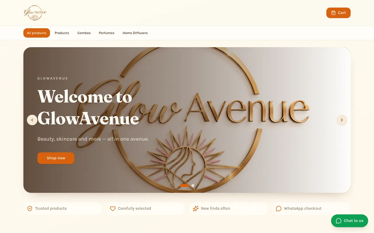Screenshot of glowavenue.co.za