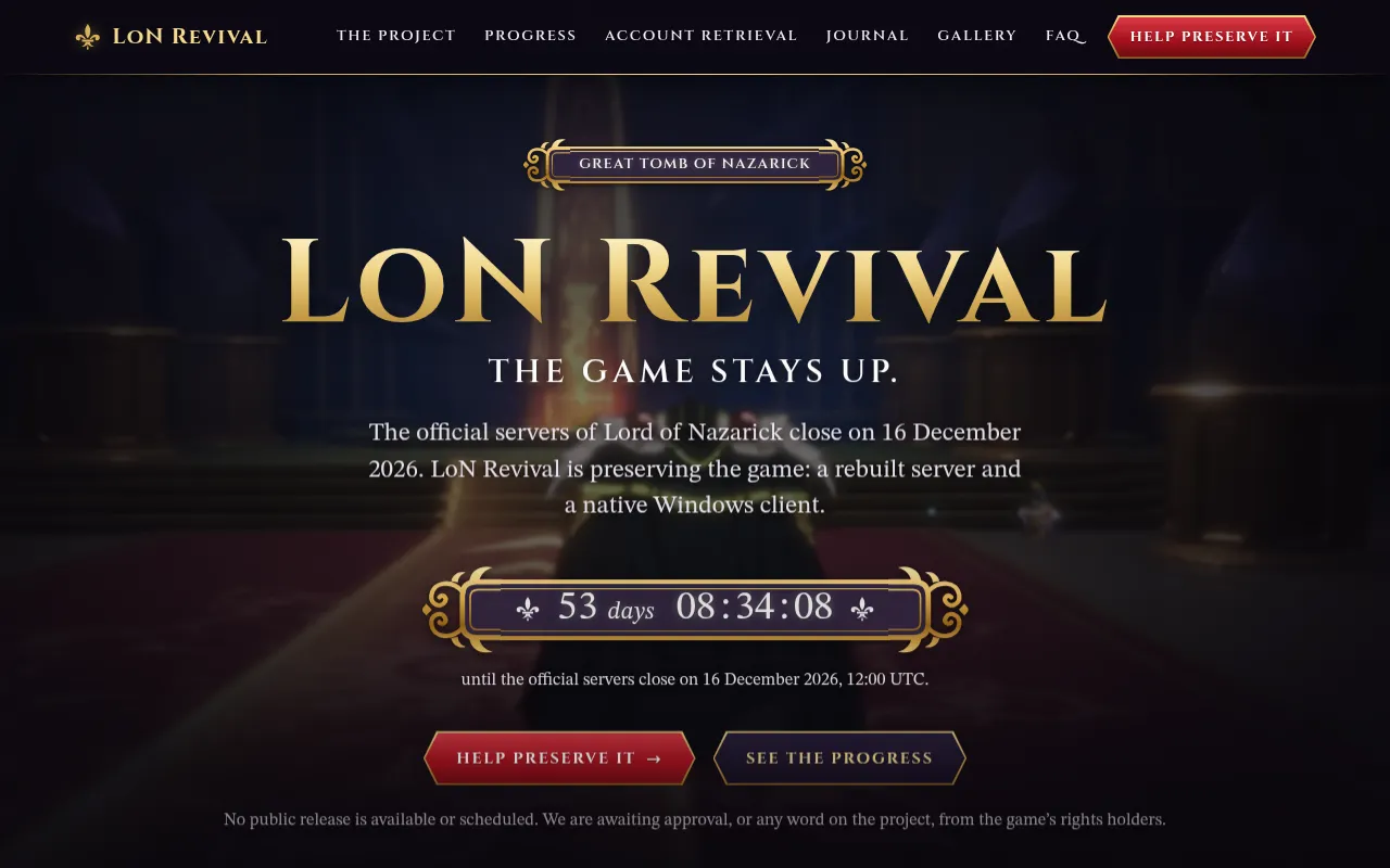 Screenshot of lon-revival.com