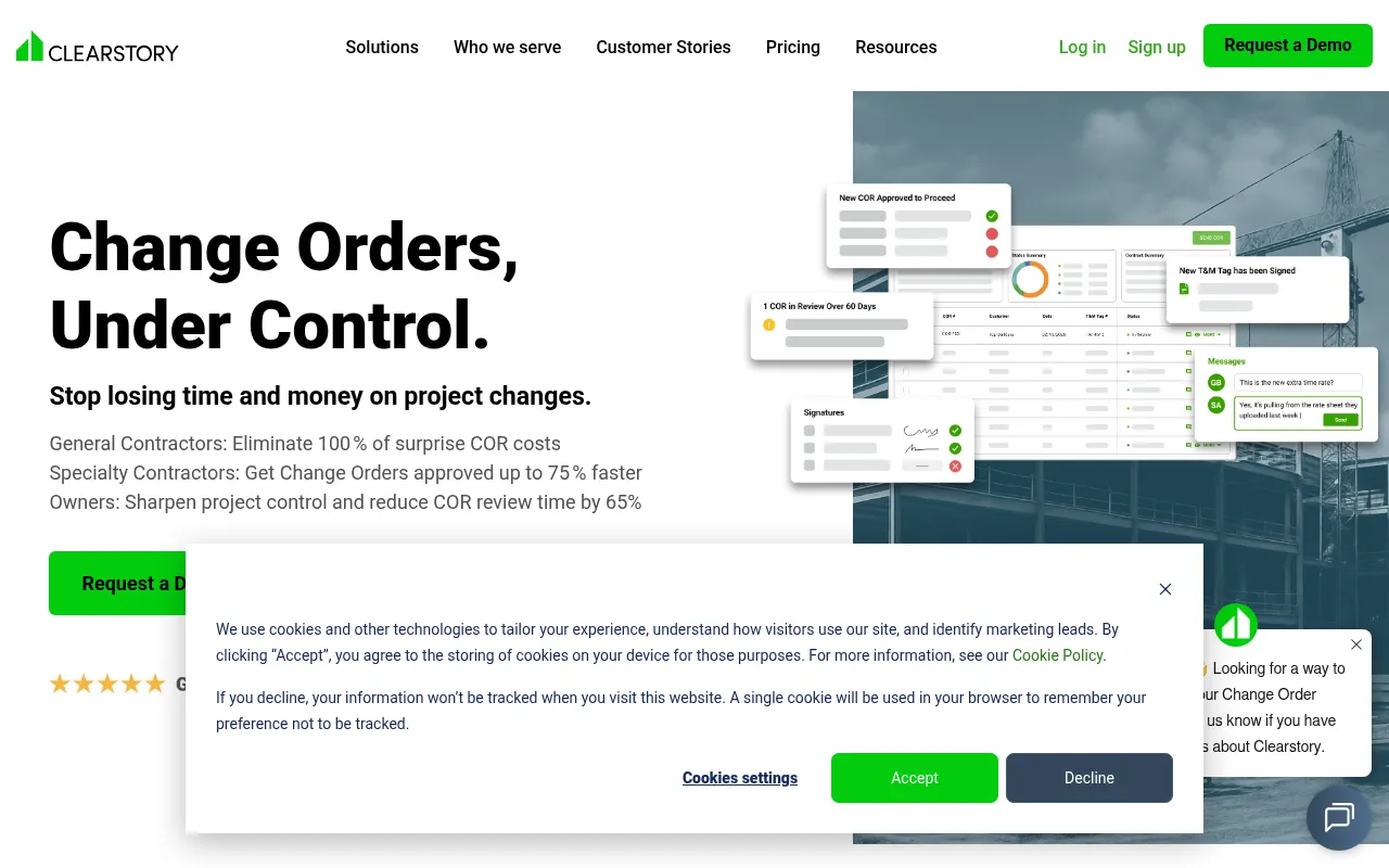 Screenshot of clearstory.build