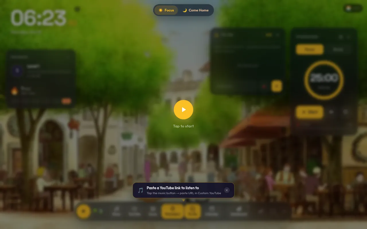 Screenshot of focusworkspace.app
