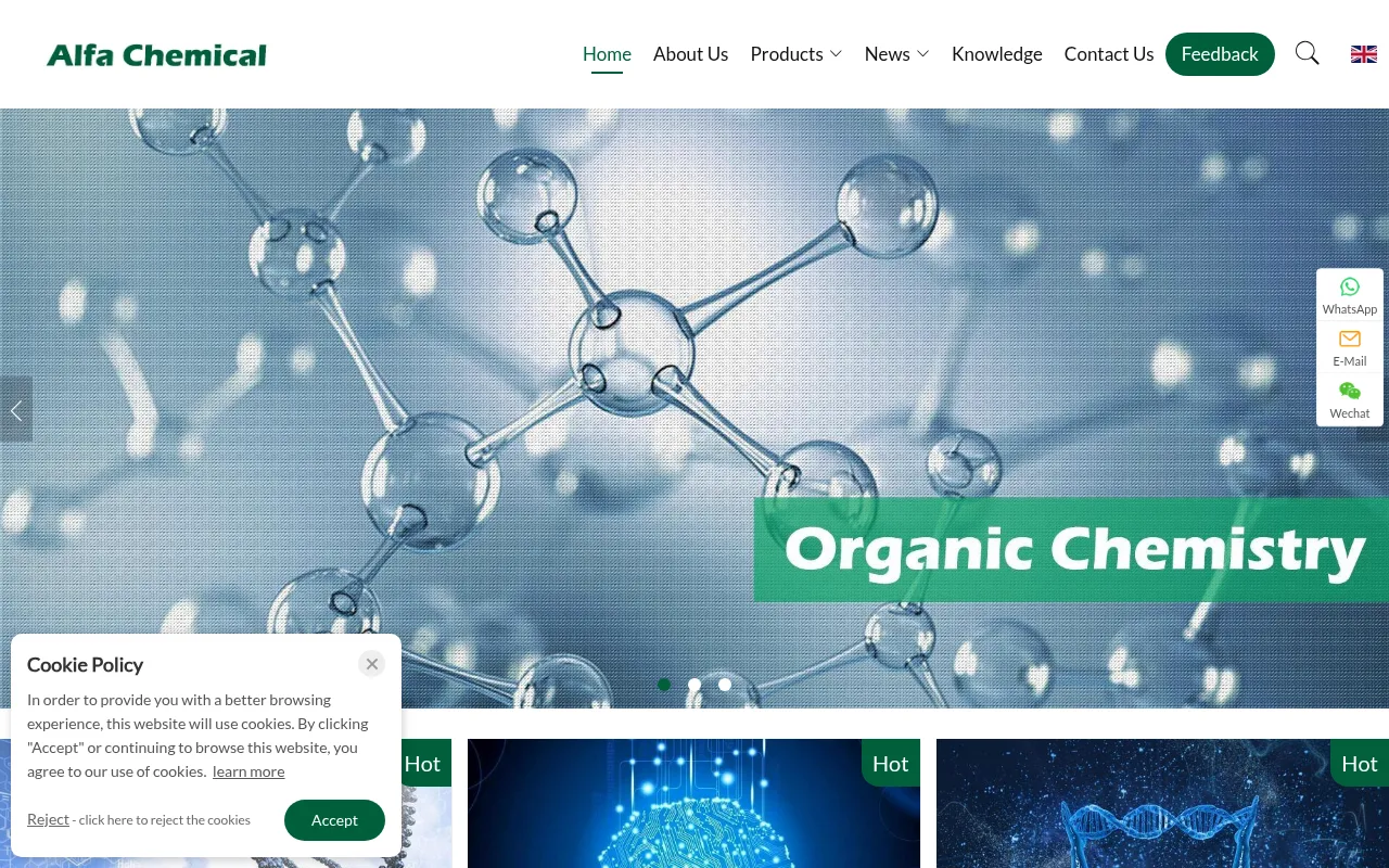 Screenshot of alfa-chemical.com