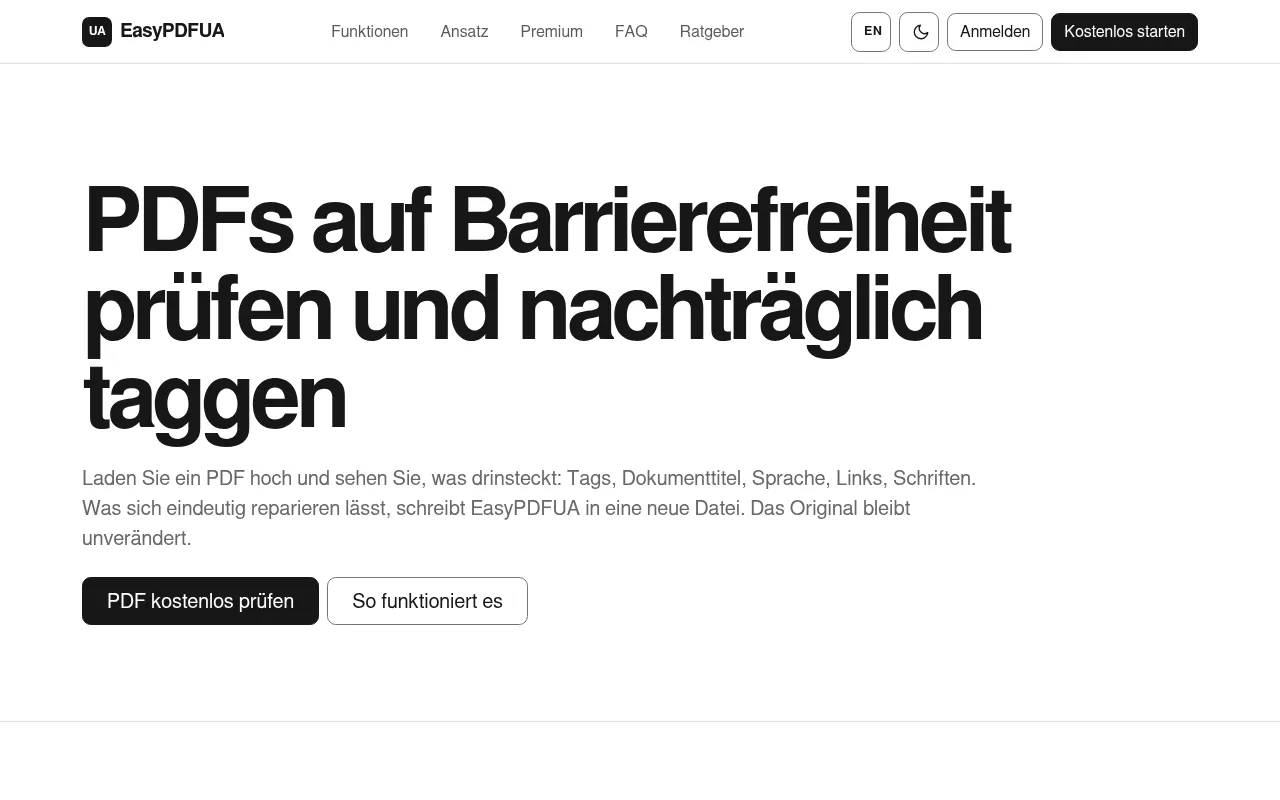 Screenshot of easypdfua.com