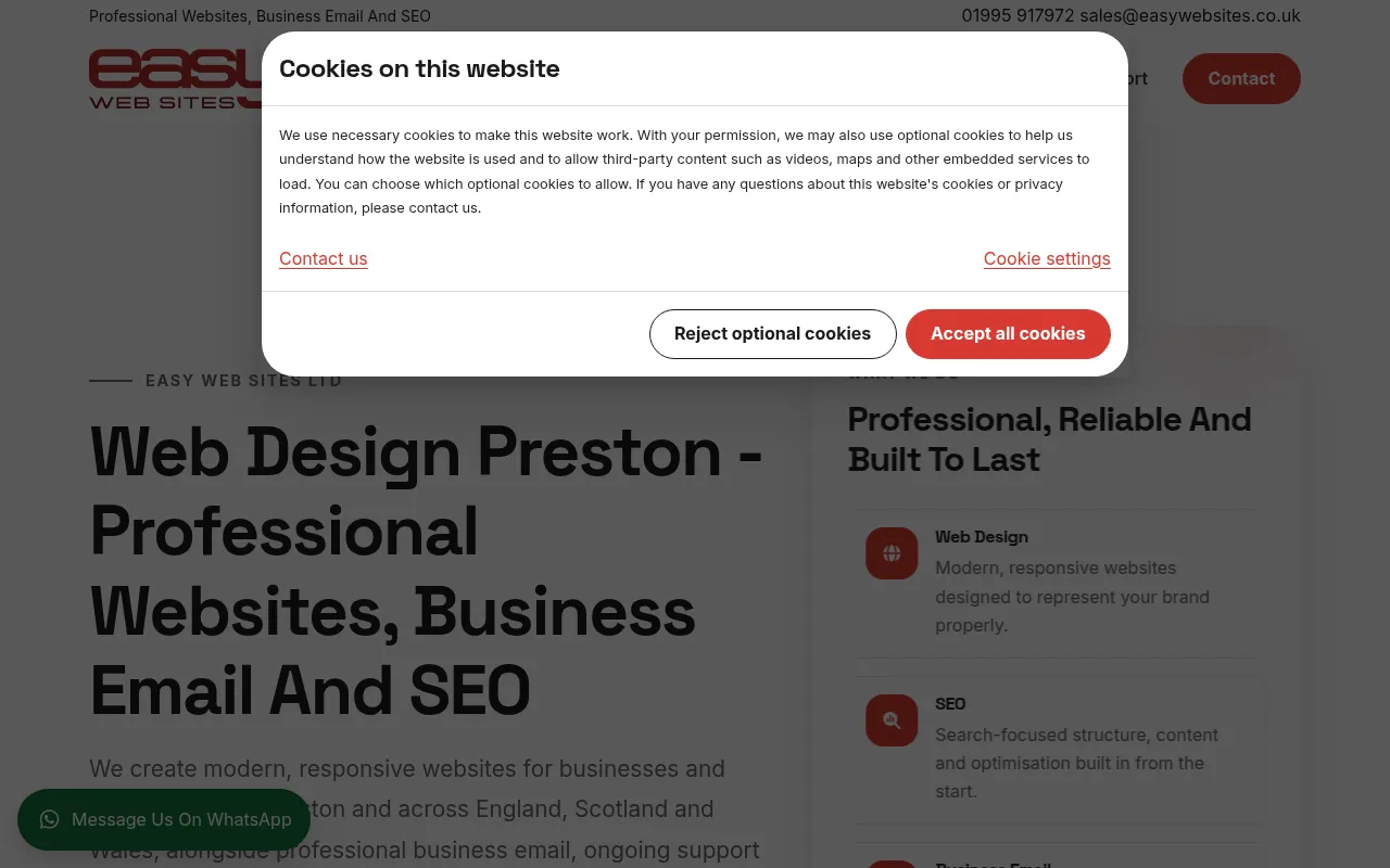 Screenshot of easywebsites.co.uk