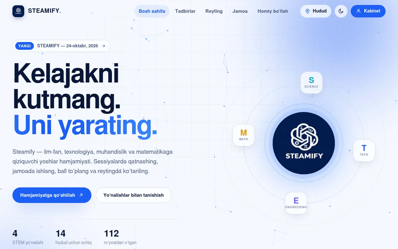 Screenshot of stemify.uz