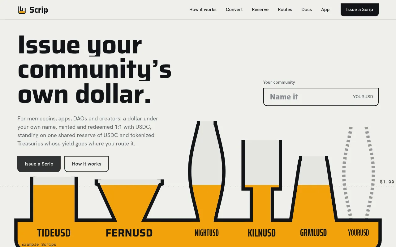 Screenshot of scrip.ink
