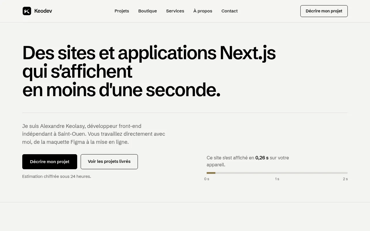 Screenshot of keodev.eu