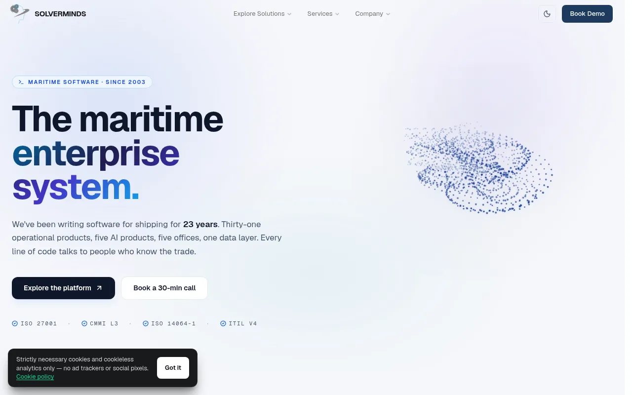 Screenshot of solverminds.com