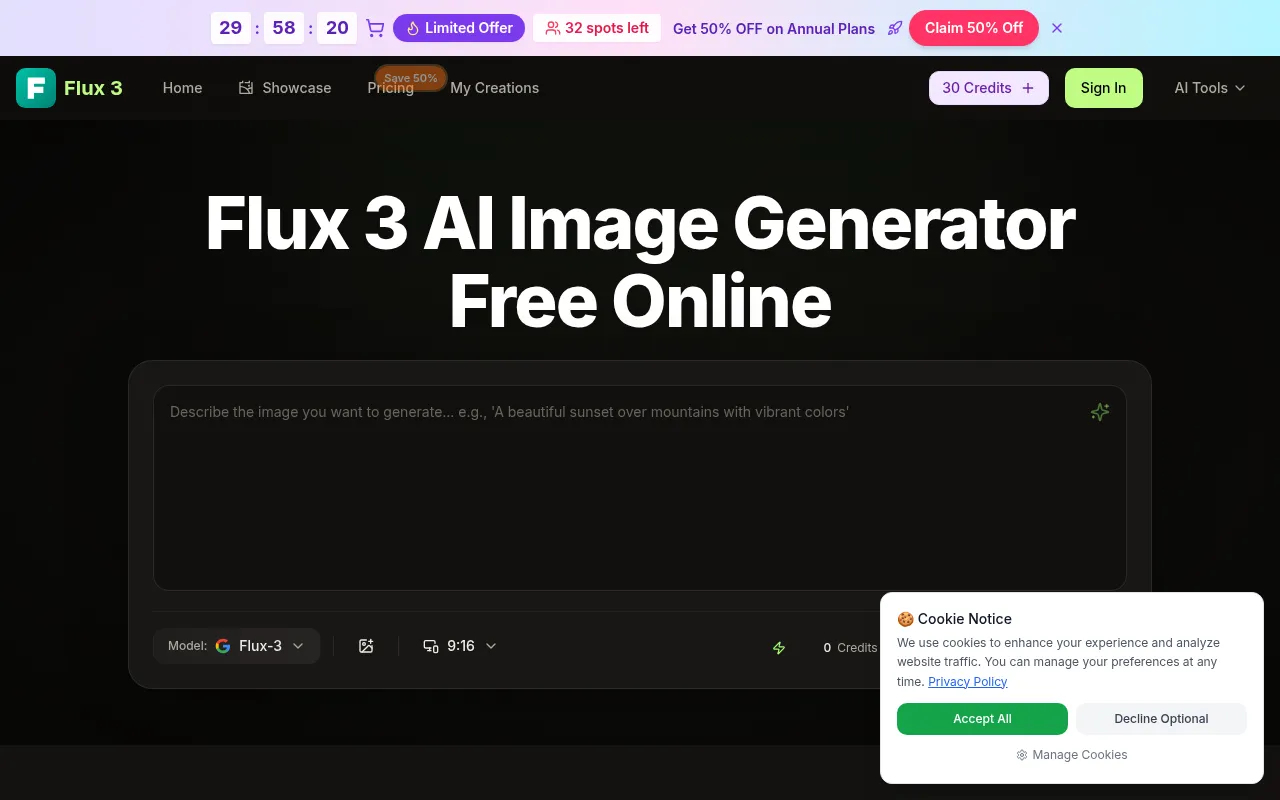 Screenshot of flux-3.com