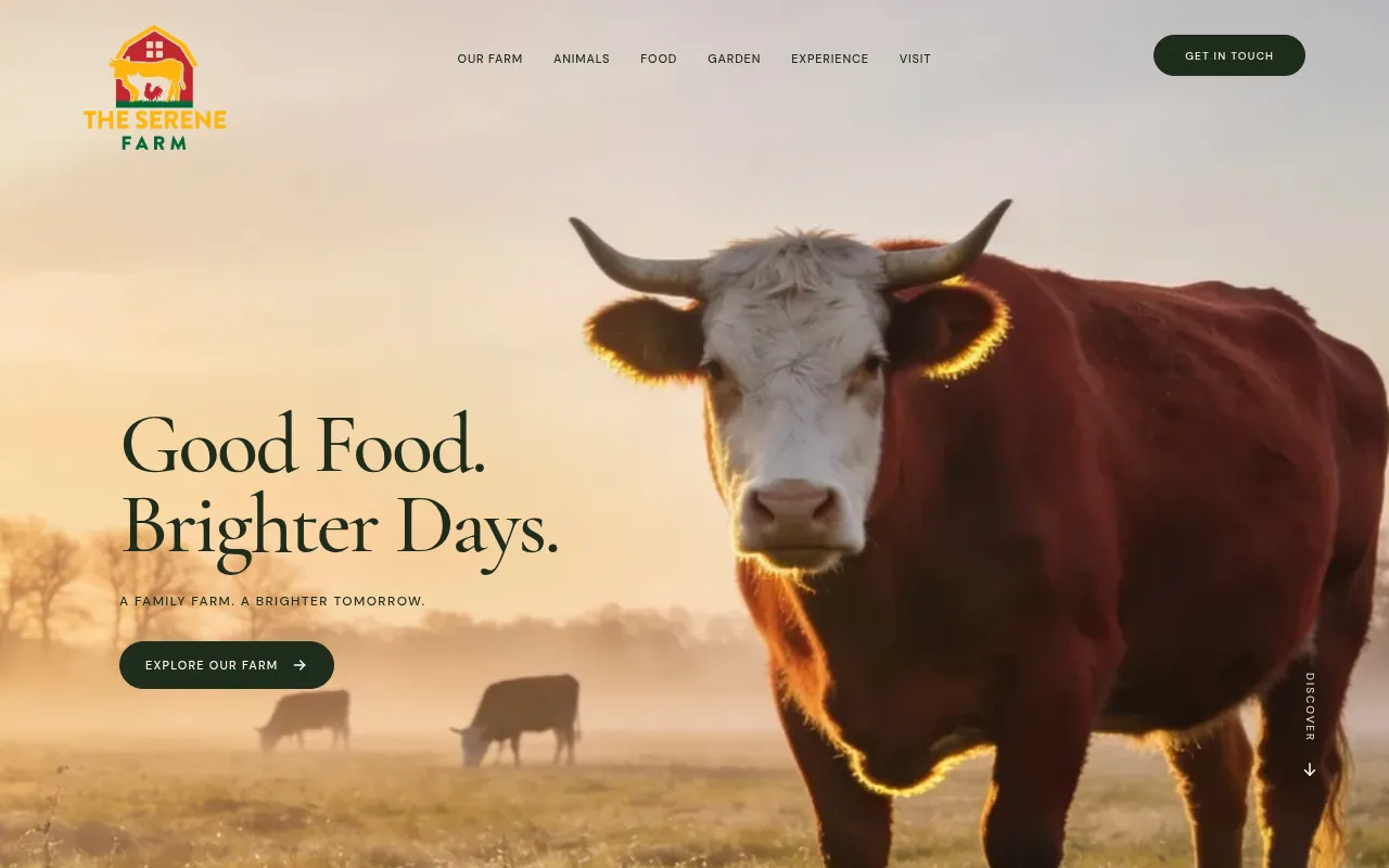 Screenshot of theserenefarm.com