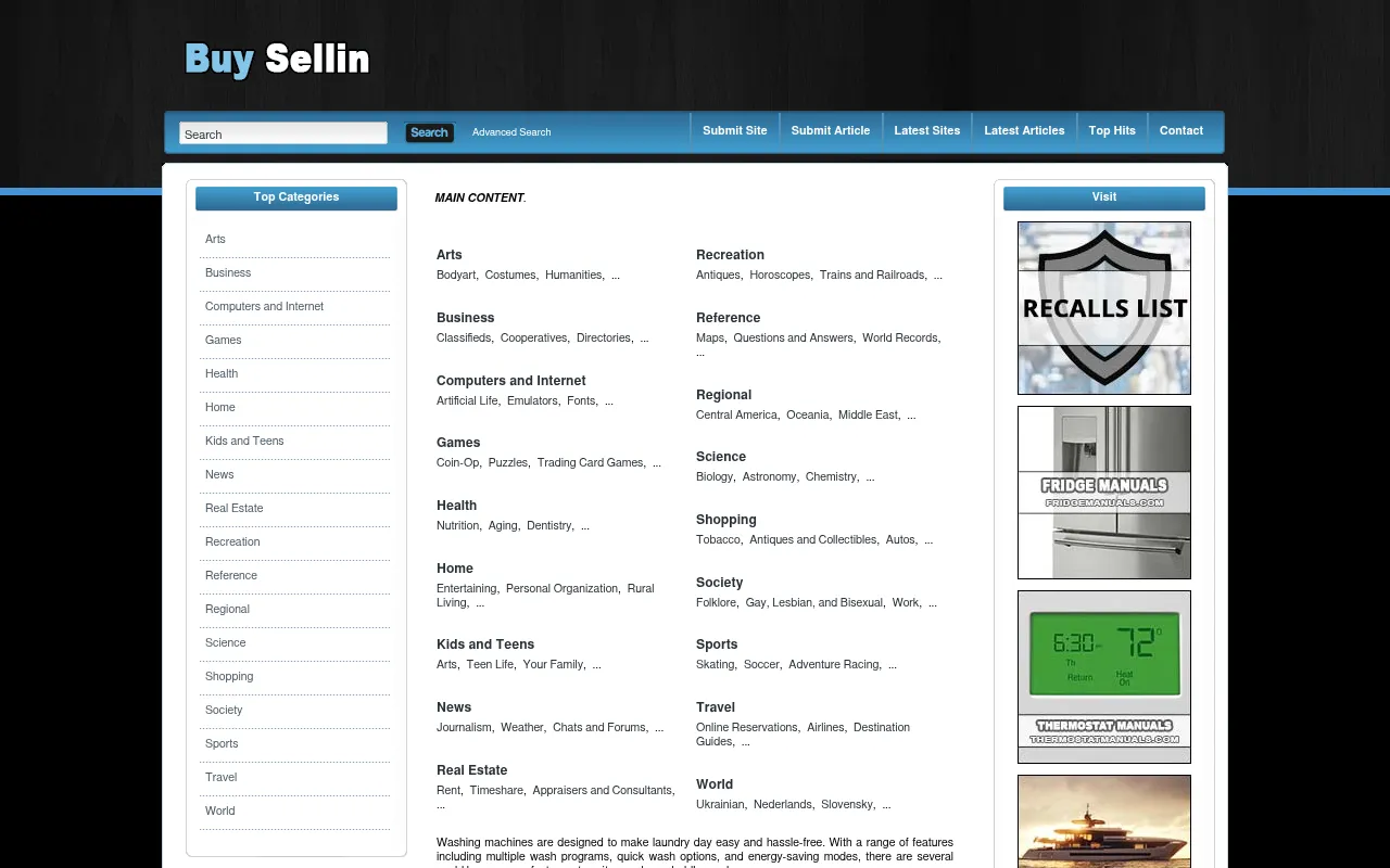Screenshot of buysellin.co.uk