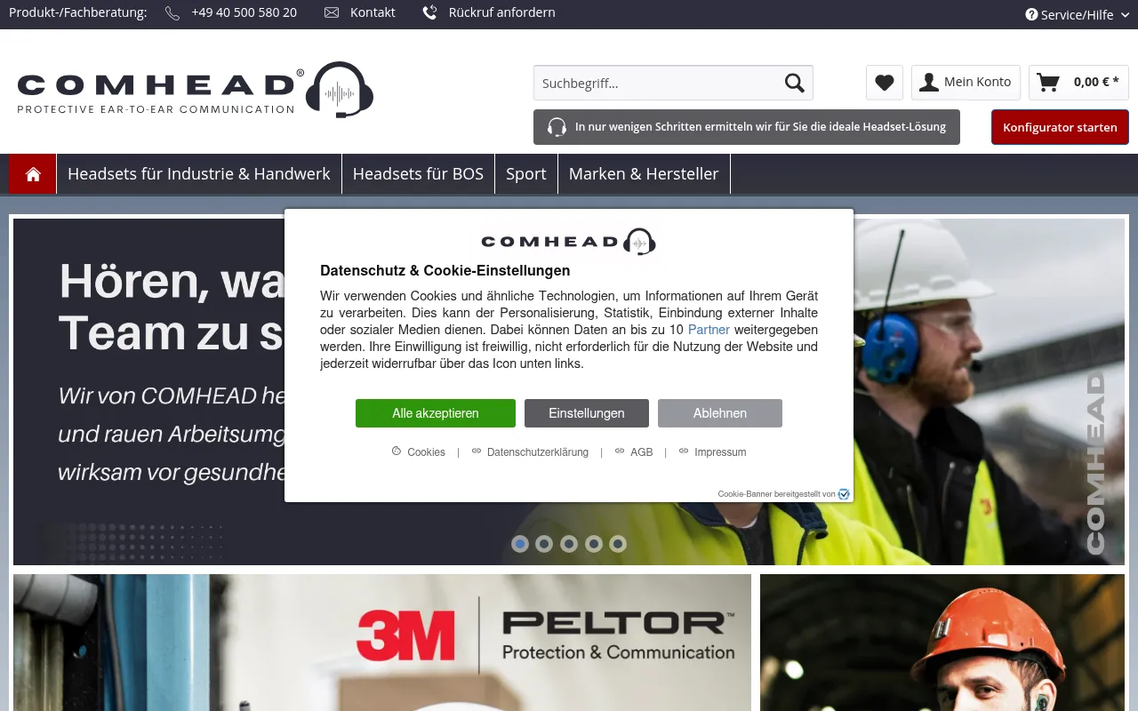 Screenshot of comhead.de