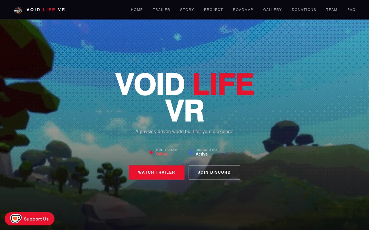 Screenshot of voidlife-vr.novium.link
