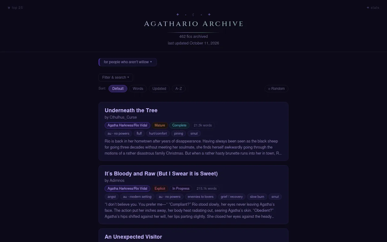 Screenshot of agathario.github.io