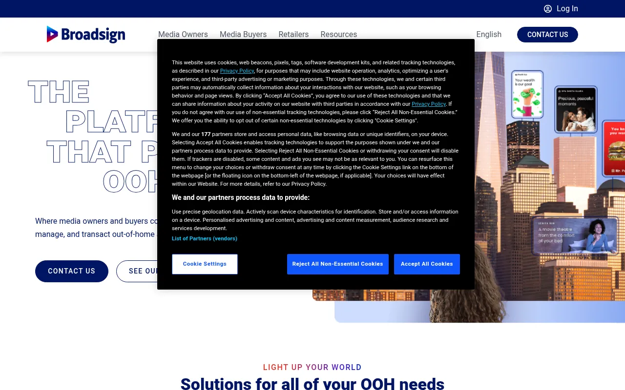 Screenshot of broadsign.com