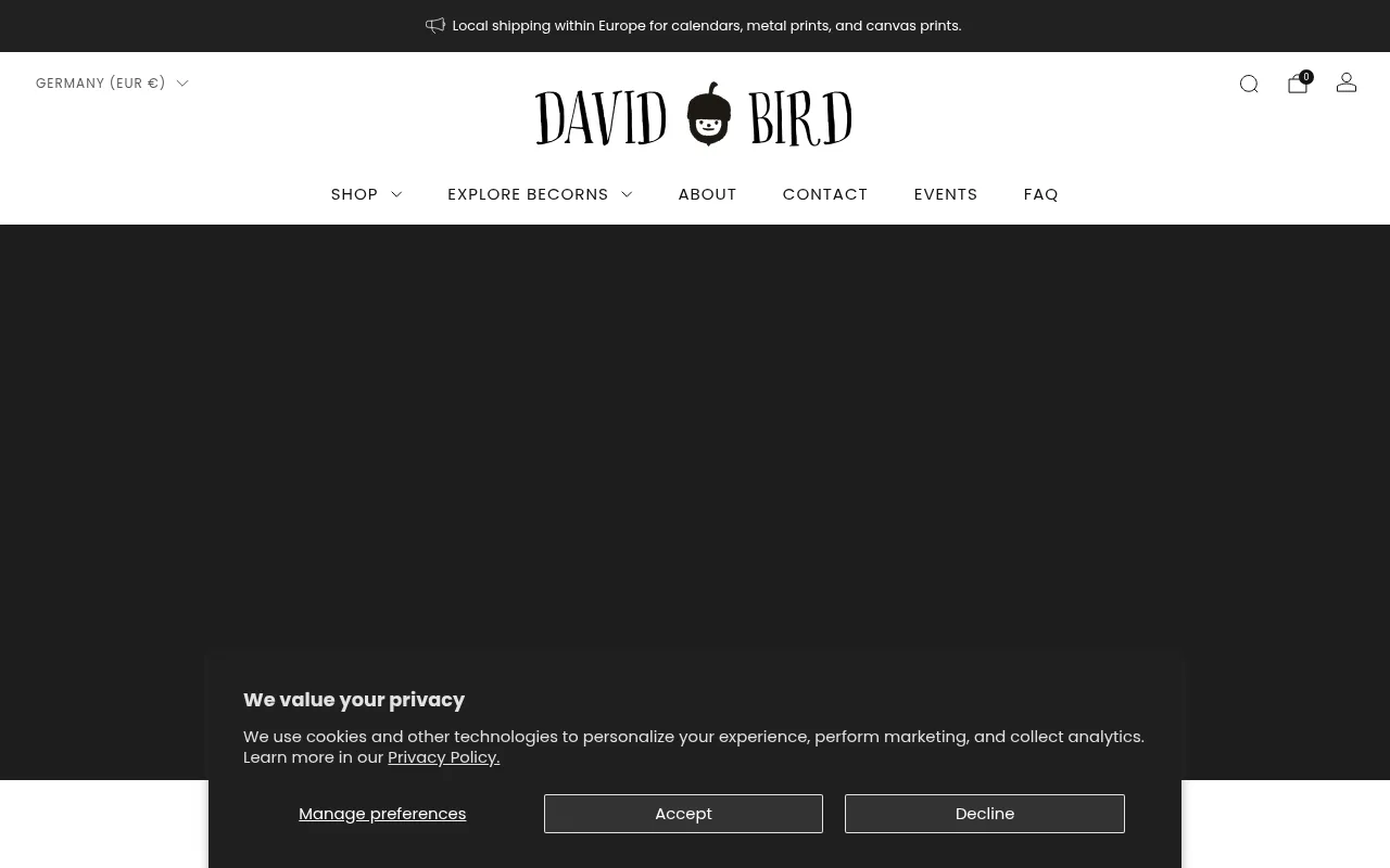 Screenshot of davidmbird.com