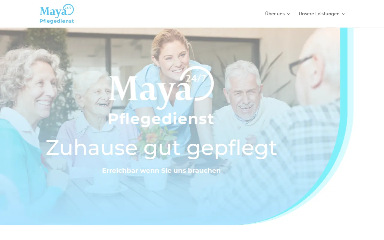 Screenshot of pflege-maya.de