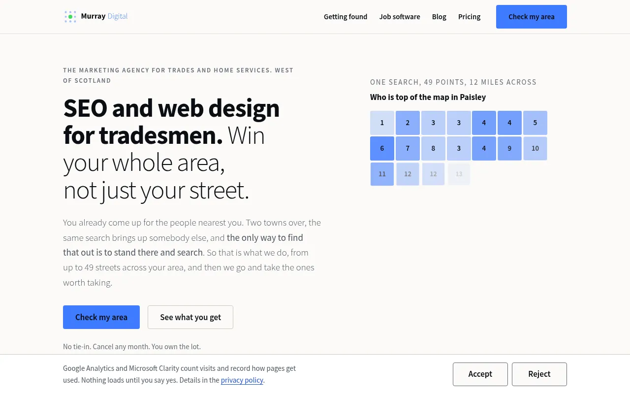 Screenshot of murraydigital.co.uk