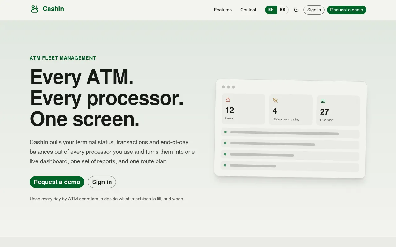 Screenshot of cashinsoftware.com