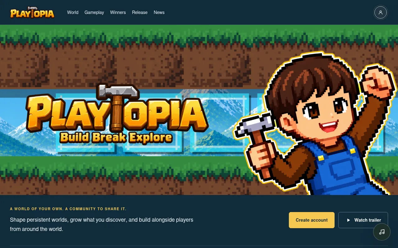 Screenshot of officialplaytopiagame.com