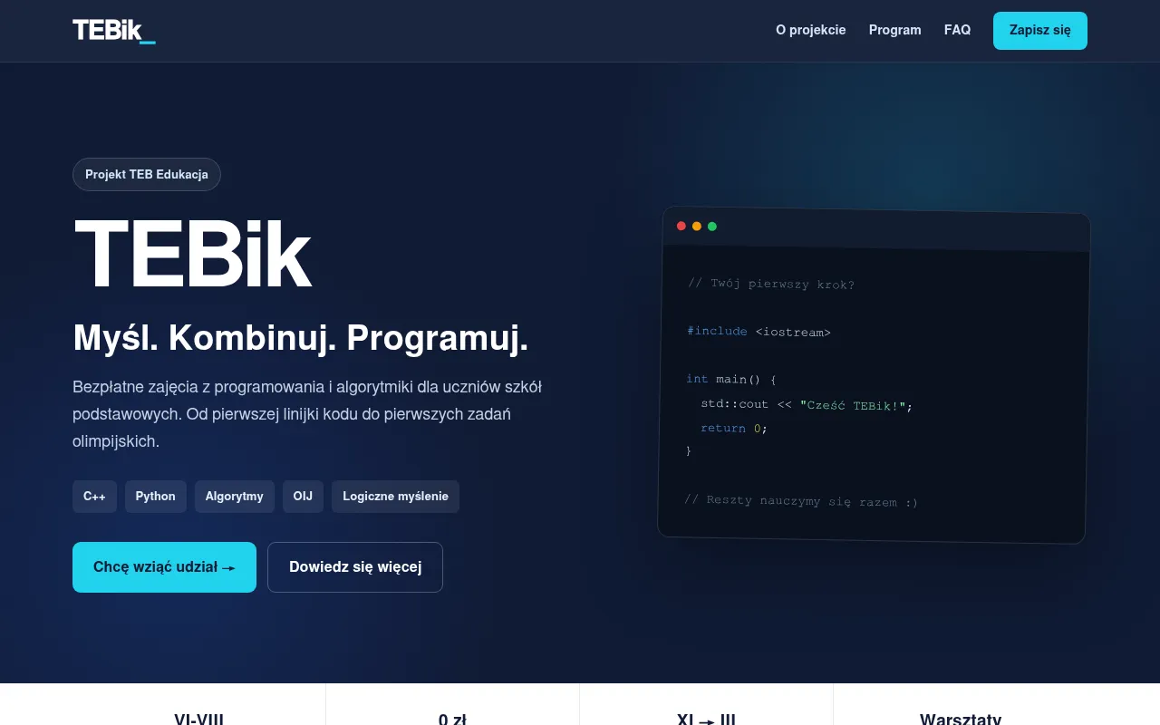 Screenshot of tebik.pl