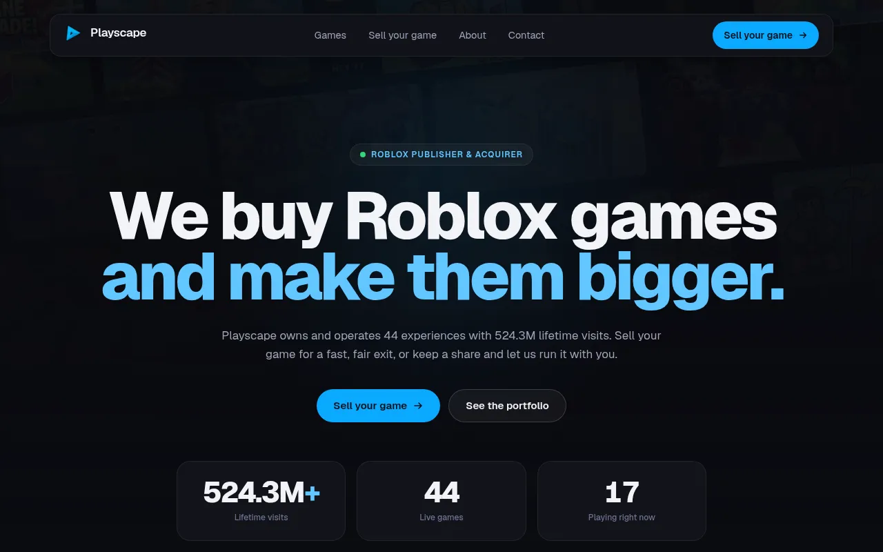 Screenshot of playscape.com