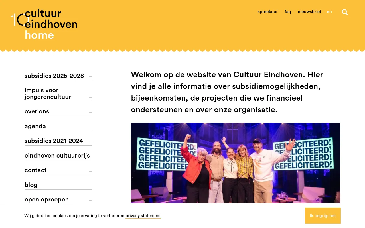 Screenshot of cultuureindhoven.nl