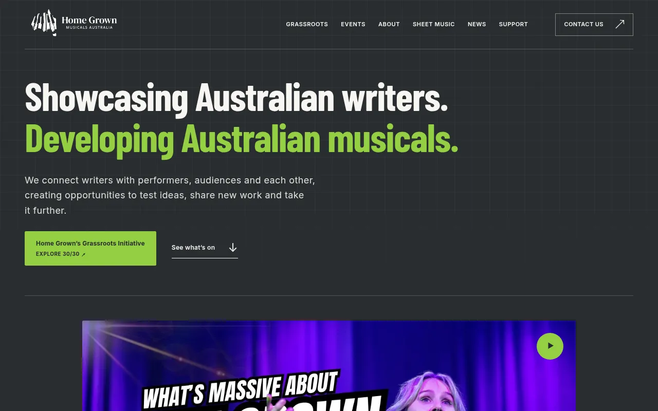 Screenshot of homegrownaus.com
