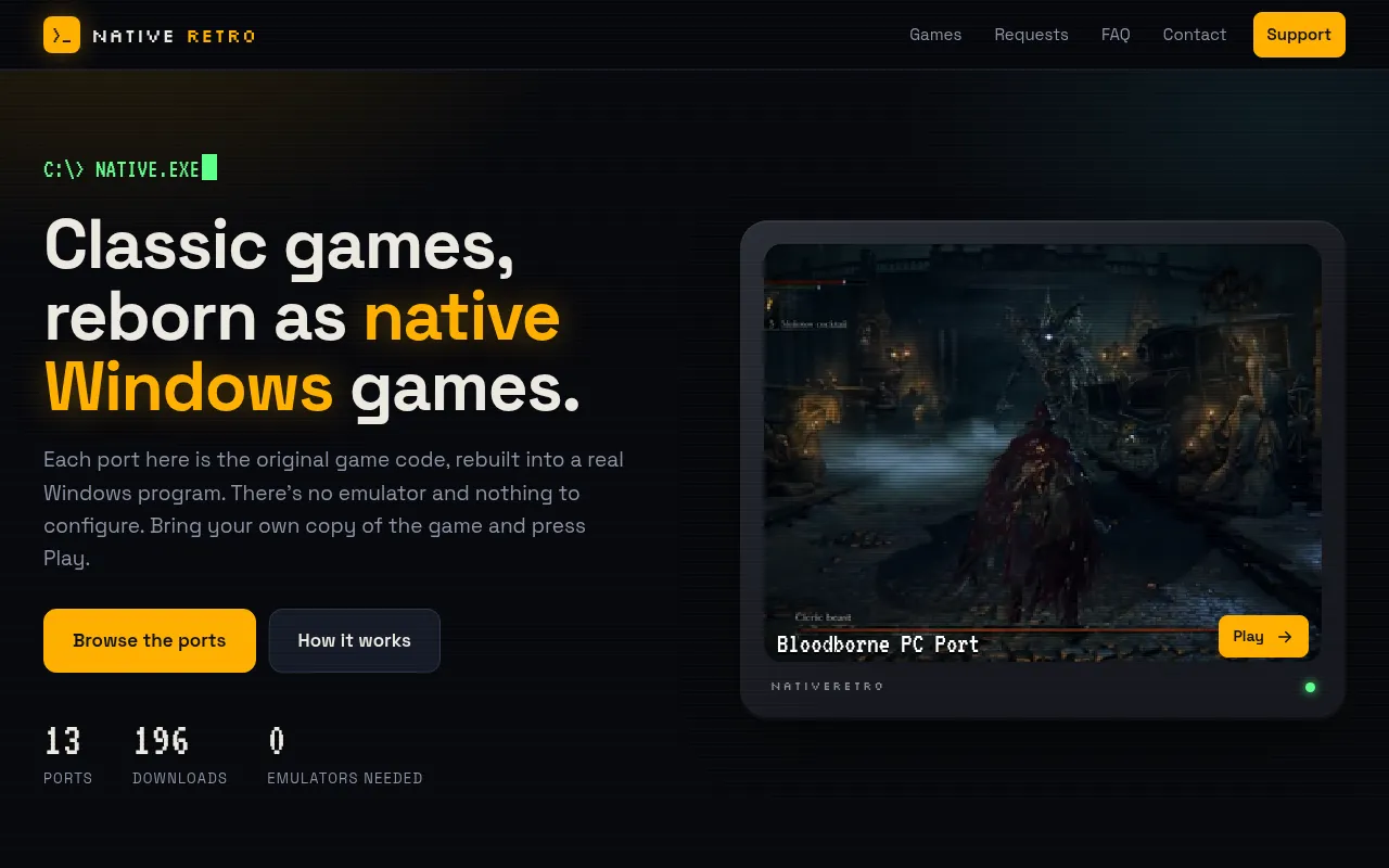Screenshot of nativeretro.com