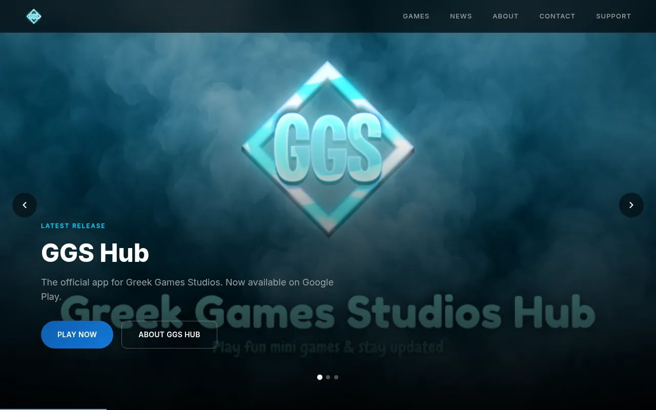Screenshot of greekgamesstudios.com