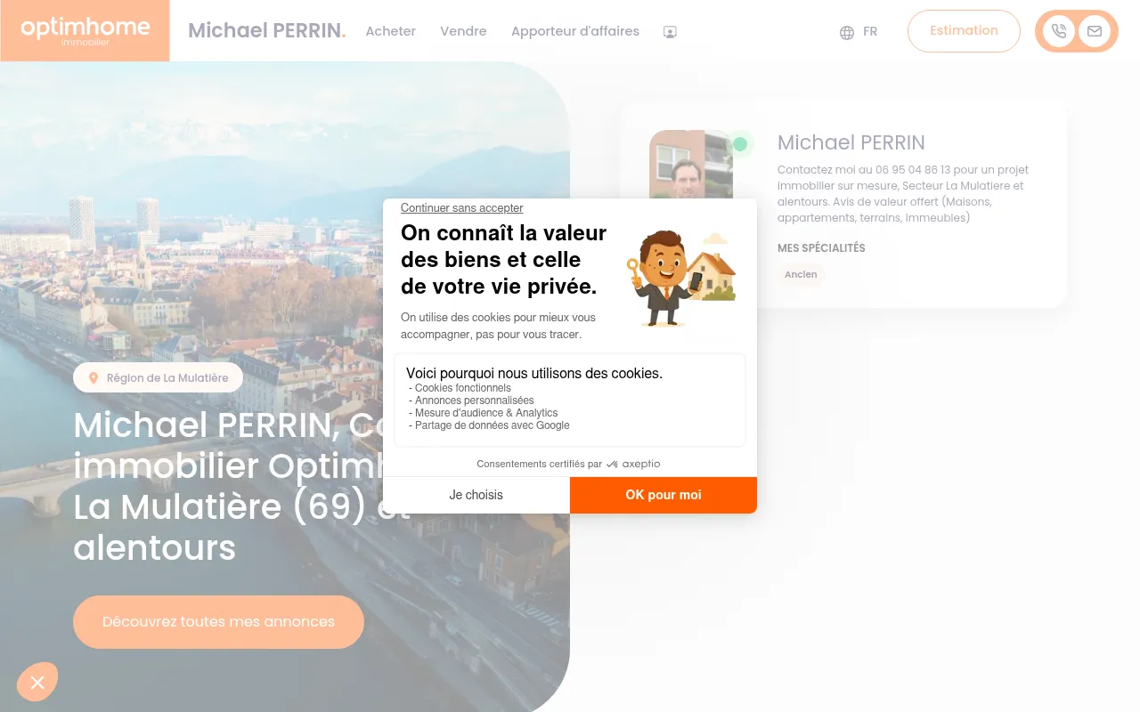 Screenshot of michael-perrin.optimhome.com