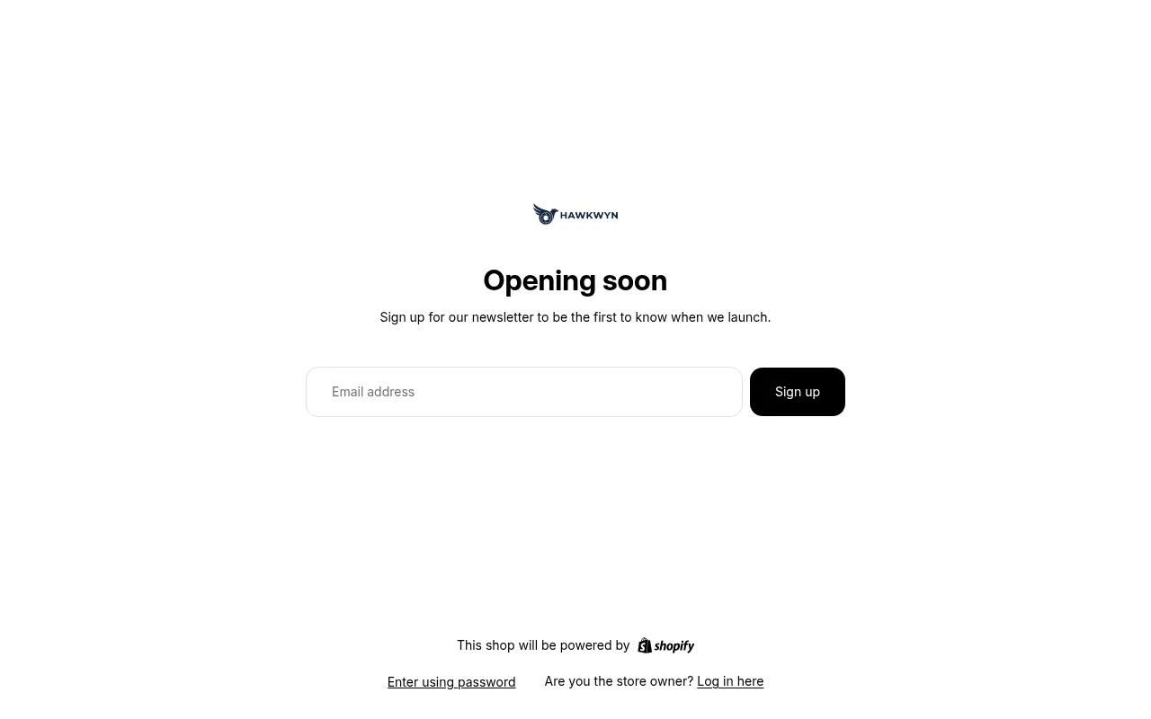 Screenshot of hawkwyn.com