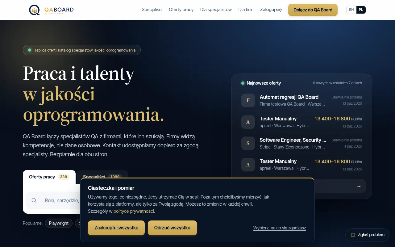 Screenshot of qaboard.pl