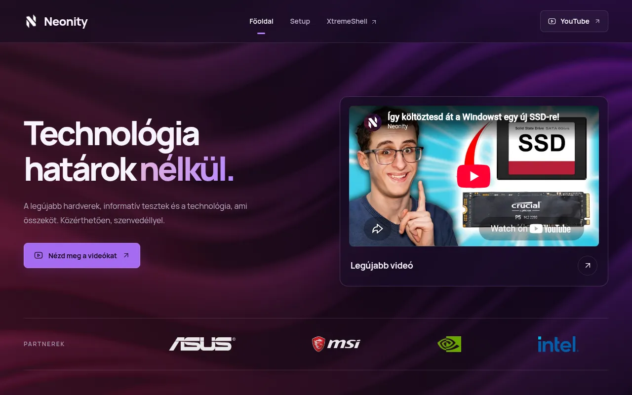 Screenshot of neonity.hu