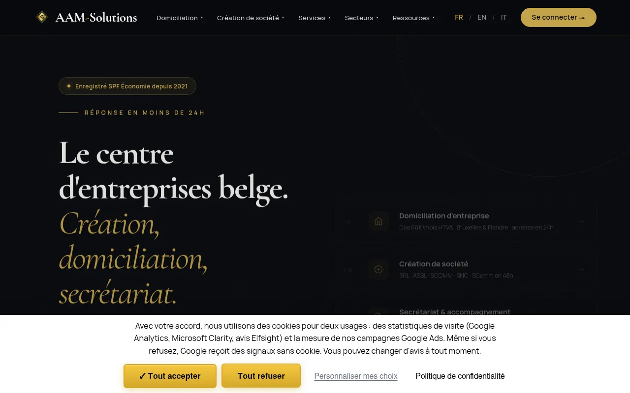 Screenshot of aam-solutions.com