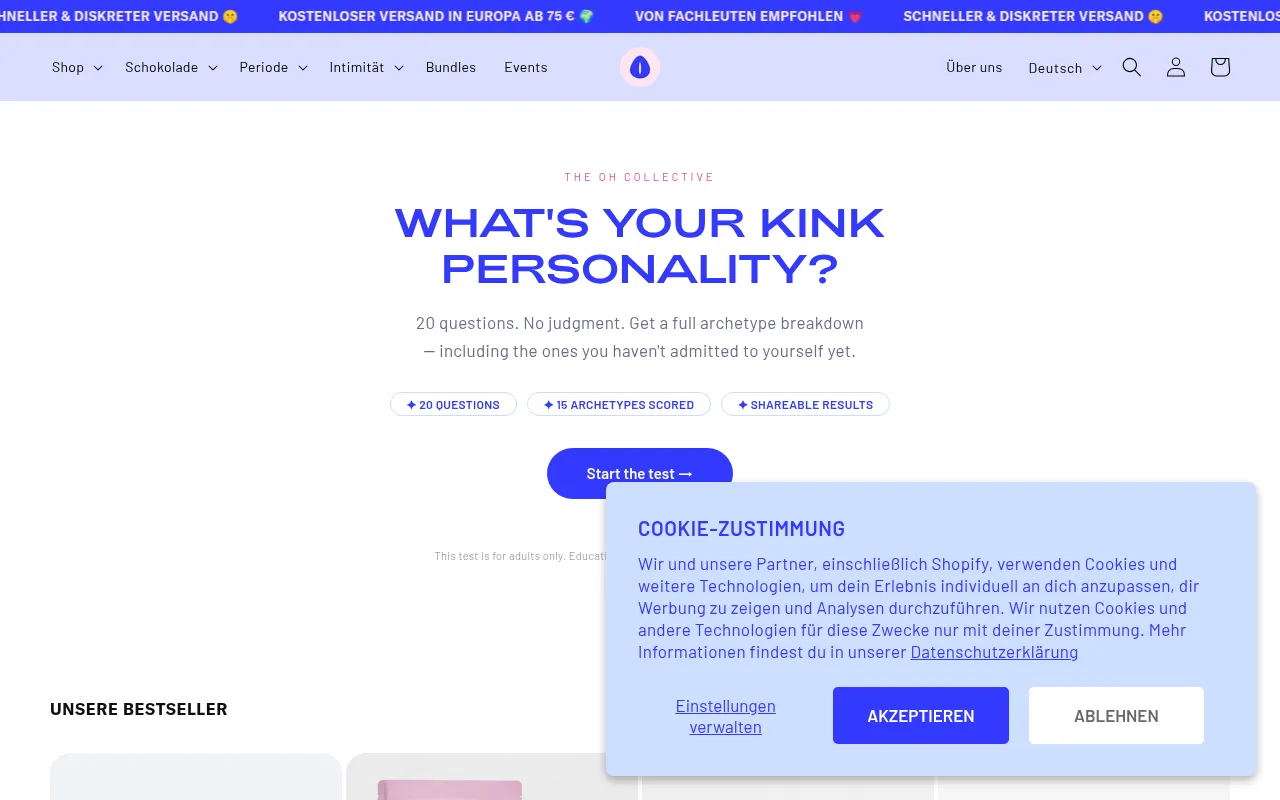 Screenshot of theohcollective.com