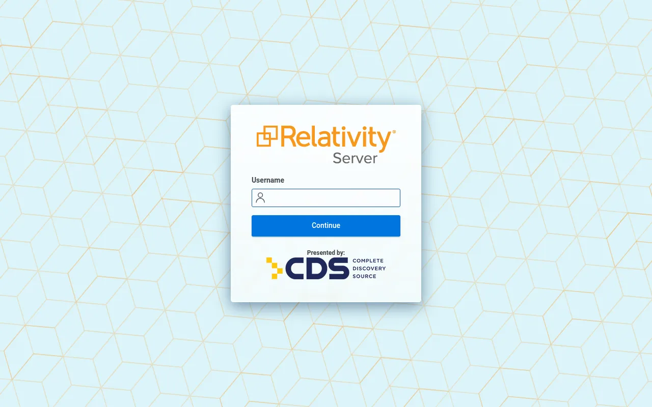 Screenshot of relativity.cdslegal.com