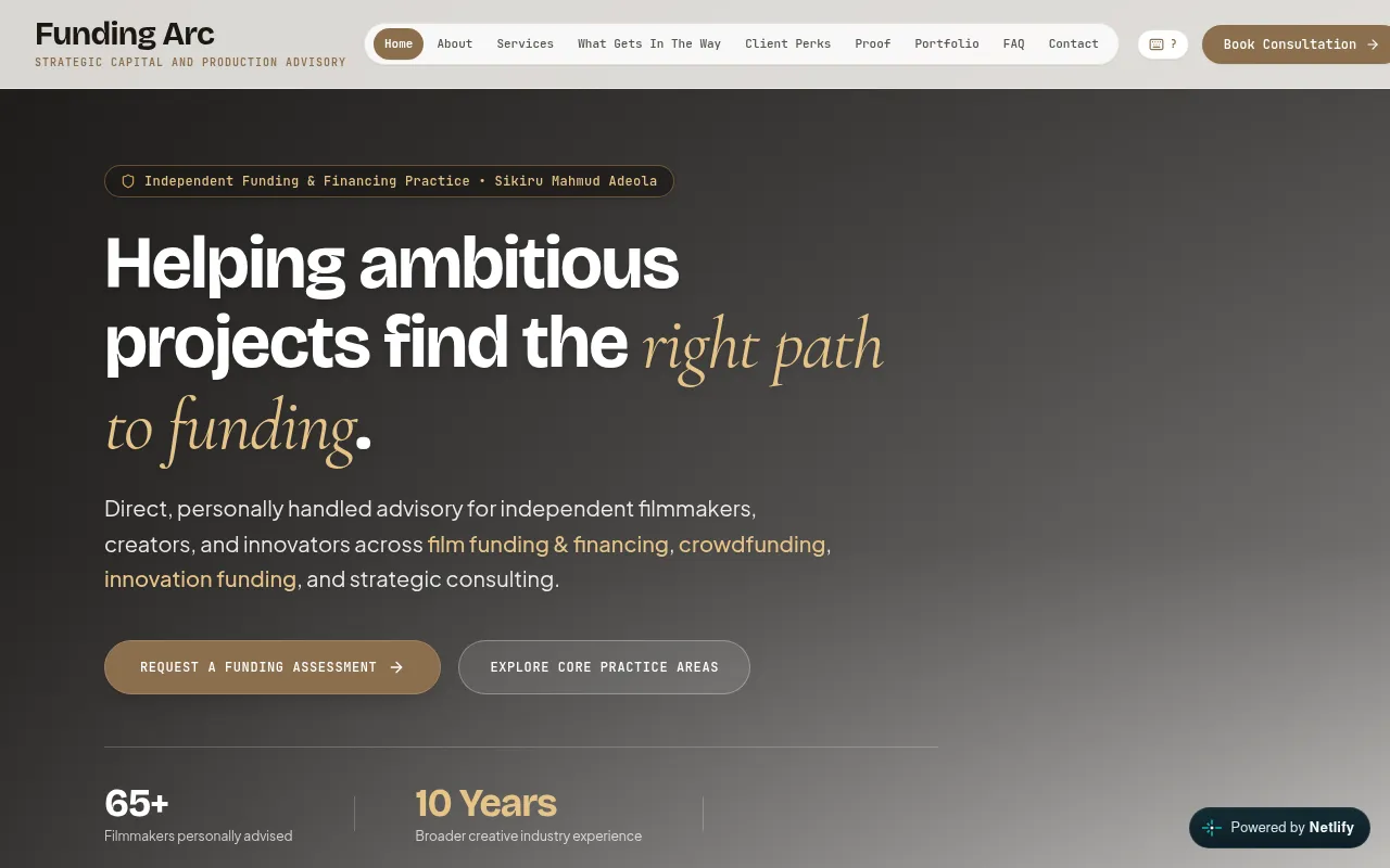 Screenshot of fundingarcagency.com