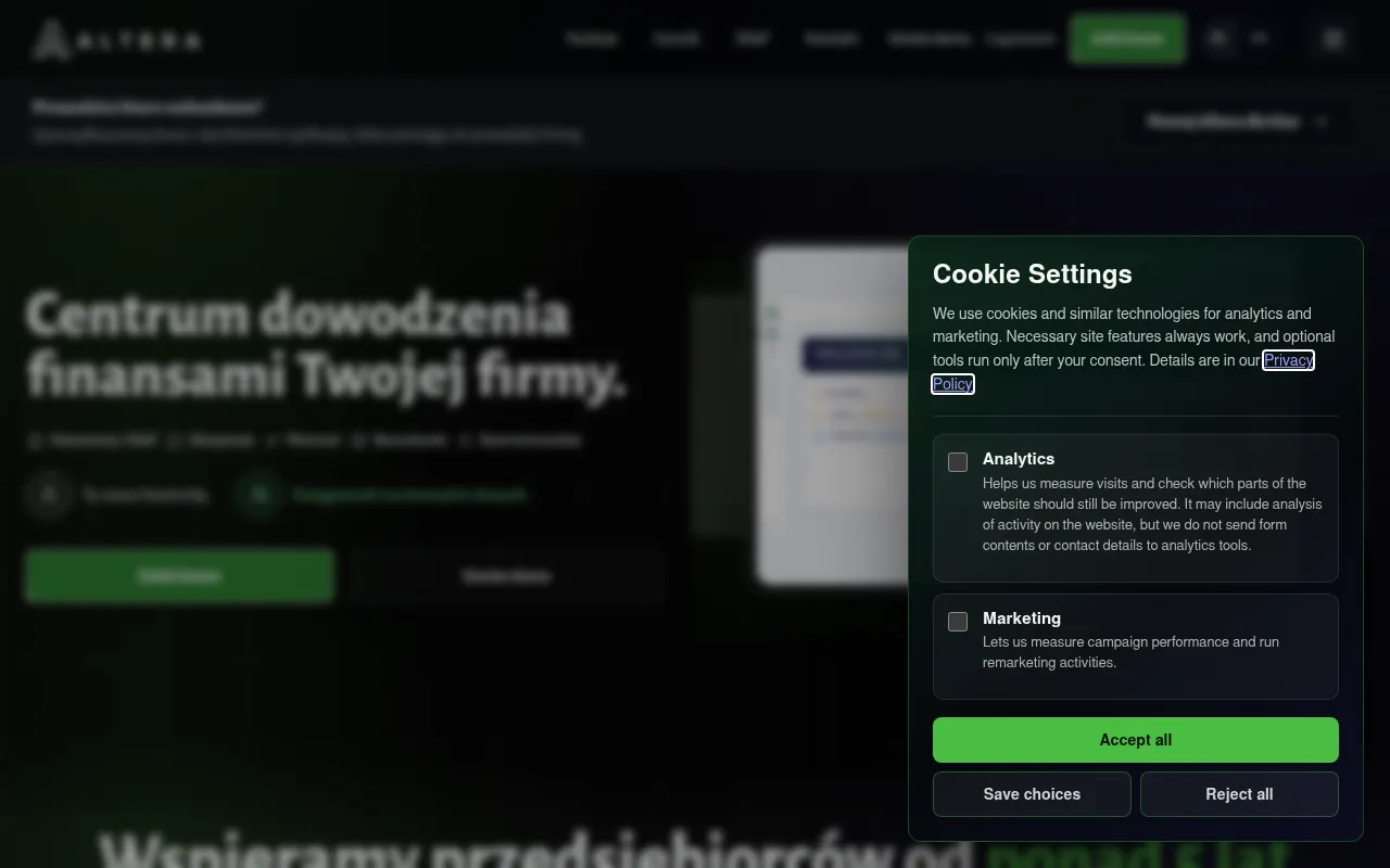 Screenshot of altera.co